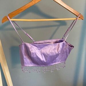 Glassons Size 6 Purple Crop Top